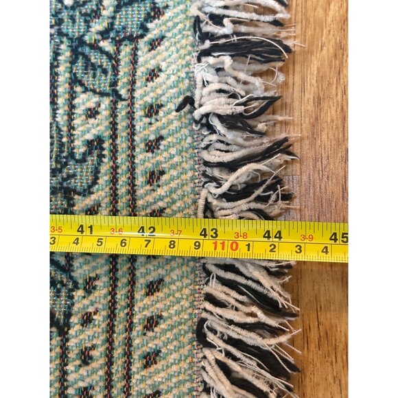 VTG Crown Crafts Roses Floral Tapestry Throw Blanket Tracy Porter Cotton/Acrylic - Picture 6 of 10